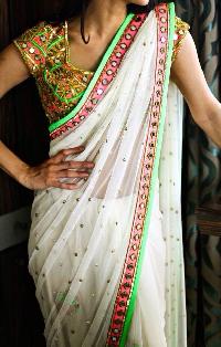 mirror work sarees