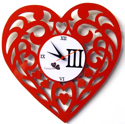 Panache Heart Clock