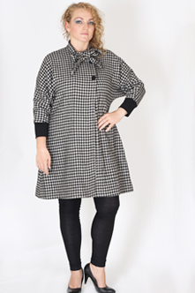 Black Houndstooth Cape, White Houndstooth Cape