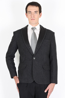 Charcoal Wool Formal Coat
