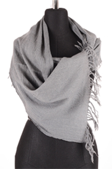 Gray boiled scarf