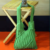 Green Tuck Designer Handbag