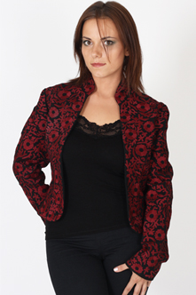 High Collar Embroidered Jacket