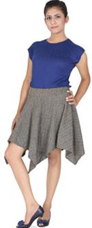 Jute Shot Handkerchief Skirt