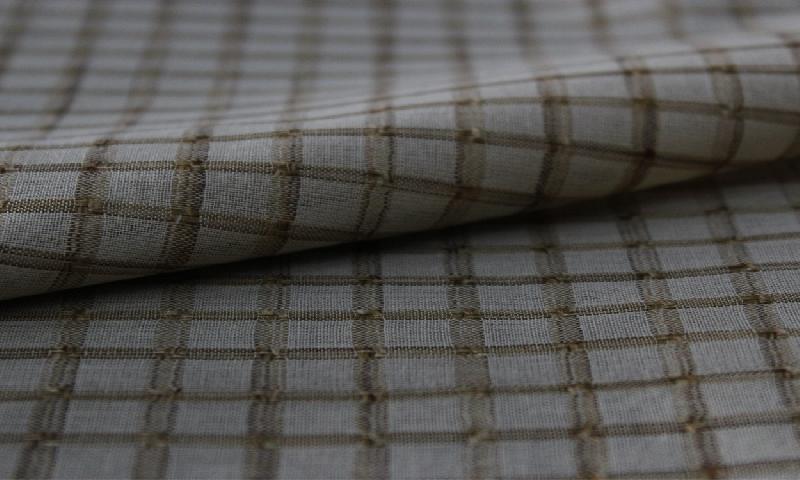 Jacquard Checks Dress Material Fabric