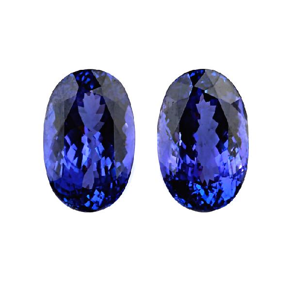 Tanzanite Oval Shaped Pair