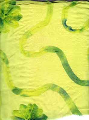 Applique Floral Tie Dye net Fabric