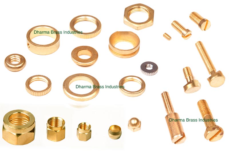 Brass Nuts, Color : Golden