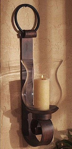 Rustic Wall Sconce Candle Holder