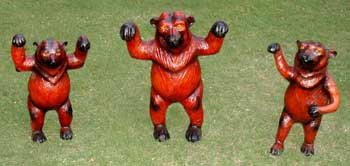 Leather Bear Statue
