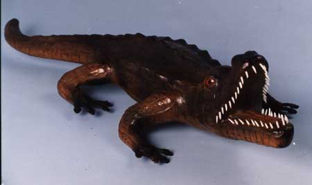 Leather Crocodile Statue