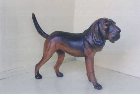 Leather Dog Statue