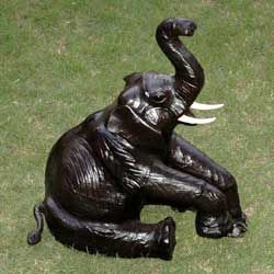 Leather Elephant Statues