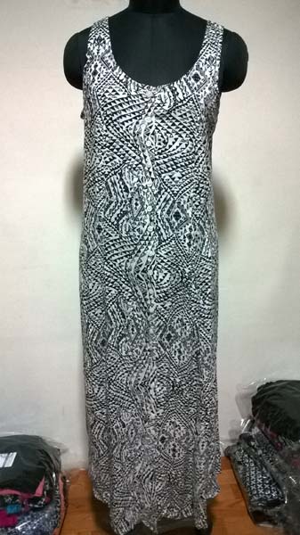 Rayon Printed Ladies Long Dress