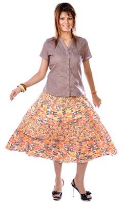 Cotton Tops and Skirts Item Code :- Bs - 1045