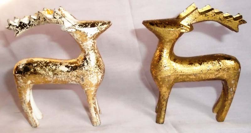 Gold Plated Deer Sculpture