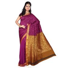 poly silk saree