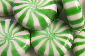 Green mint candy