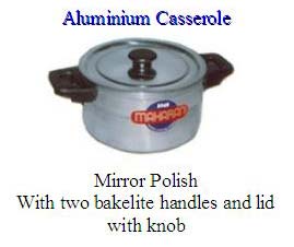 Aluminum casserole