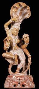 Ardhanari Statue with Serpent