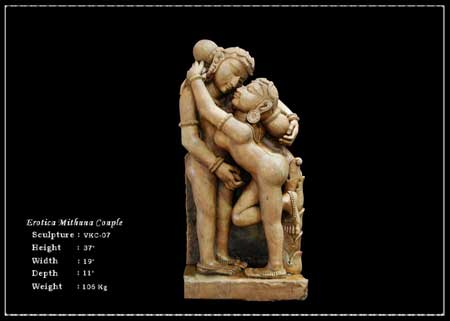 Loving Couple Mithuna Statue (Frame 05)