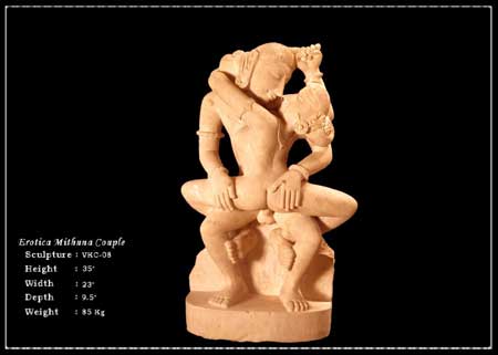 Loving Couple Mithuna Statue (Frame 08)