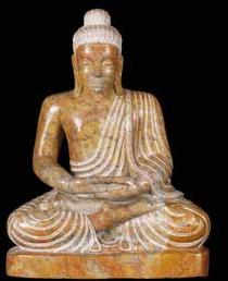 11 Red Marble Lord Buddha Statues