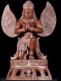 Red Marble Lord Garuda Statues