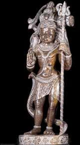 Standing Shiva Holding Trident Statue