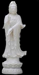 White Marble Goddess Kwan Yin Statues