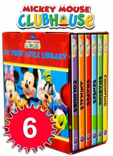 Disney Mickey Mouse Clubhouse Little Library 6 Books Collection Set
