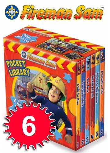 Fireman Sam Little Pocket Library 6 Book Set Collection