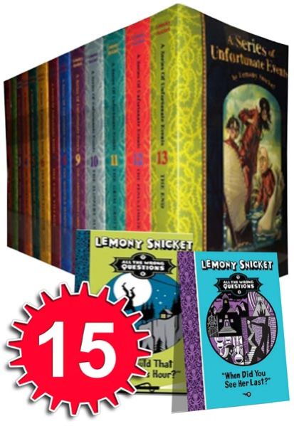 Lemony Snicket 15 Books Collection (unfortunate Event & All The Wrong Question )