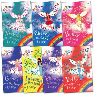 Rainbow Magic Party Fairies Collection Daisy Meadows 7 Books Set Series 15 To 21