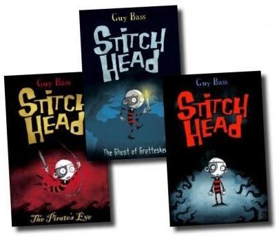 Stitch Head Collection Guy Bass 3 Books Set NEW Ghost Of Grotteskew, Pirates Eye