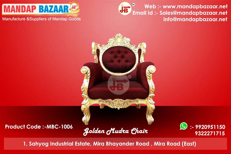 Mandap Bazaar Golden Mudra Wedding Chair