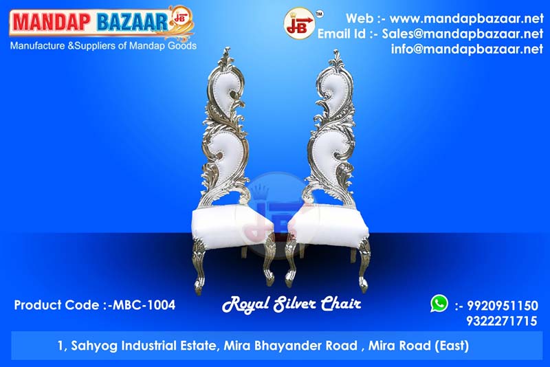 Mandap Bazaar Royal Silver Wedding Chair