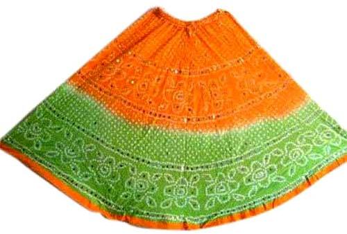 Silk Bandhani Skirt
