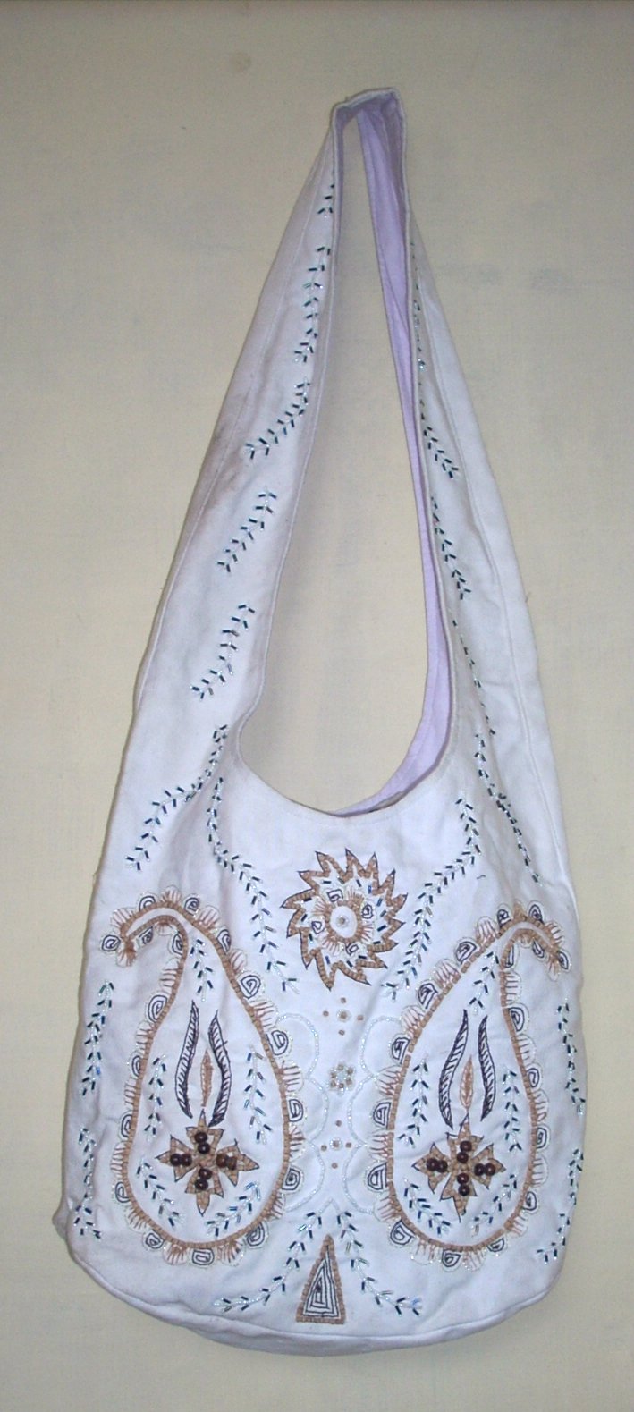 cotton beaded bag