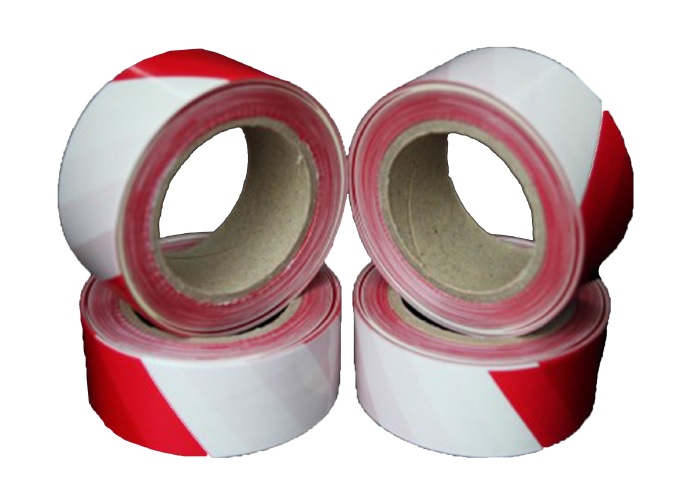PE Red White Safety Tape