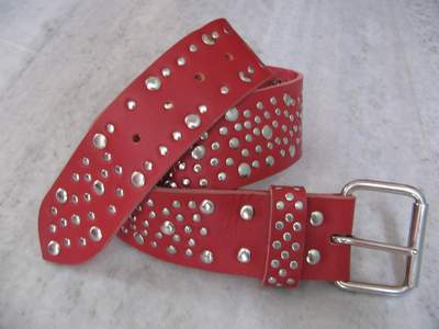 Studded Leather Belt - (10007)