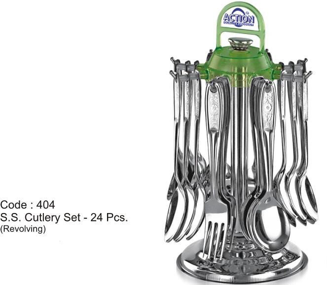 S.s. Cutlery Set 24 Pcs. ( Revolving)