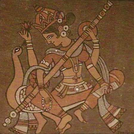 Saraswati Sand Painting