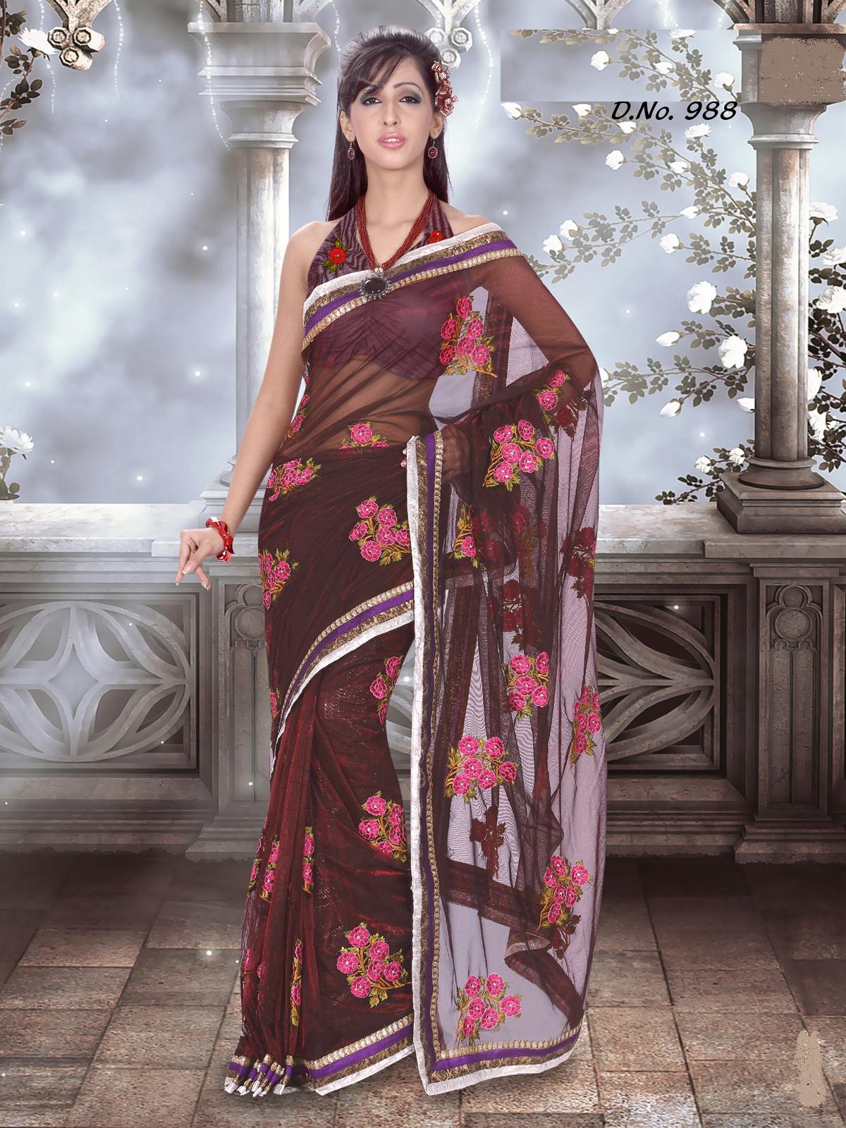 Embroidered Party Wear Designer Indian Dress Saree