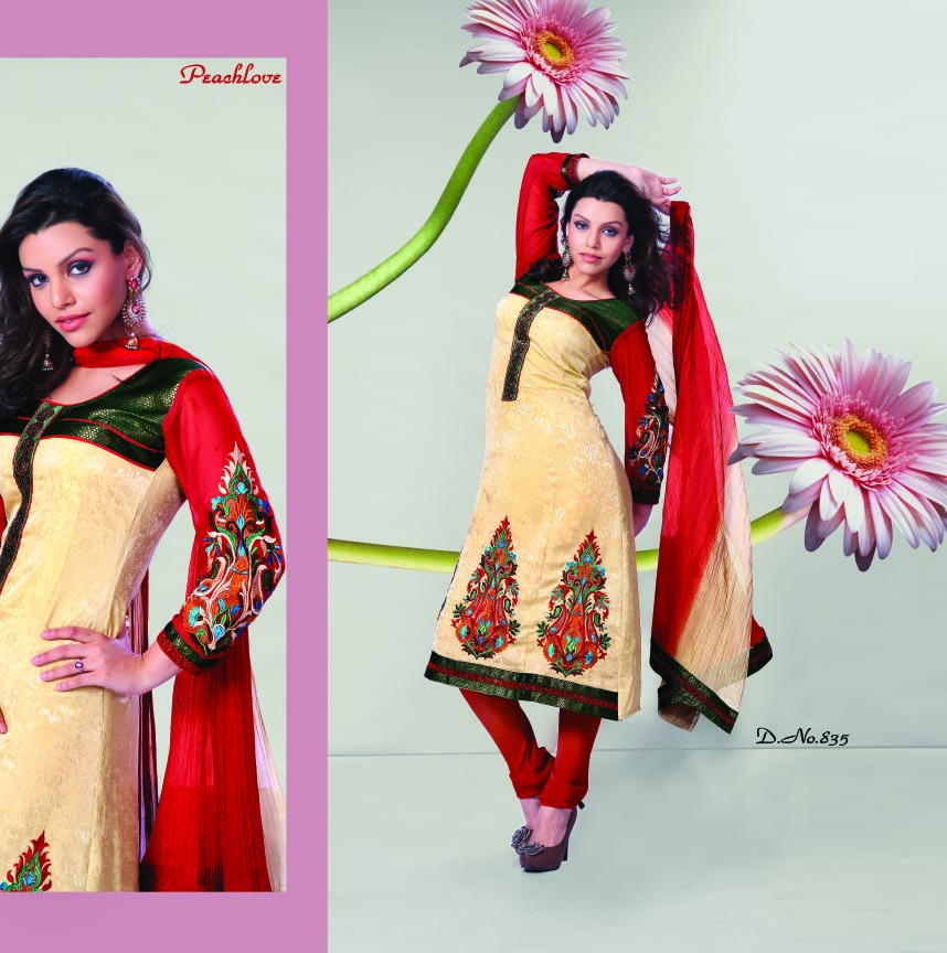 Indian Designer Yellow Unstitched Salwar Suit