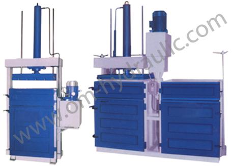 HYDRAULIC BALING PRESS FOR COTTON WASTE FIBERS