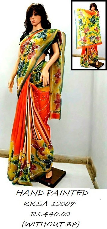 Handpainted Soft Cotton Sarees