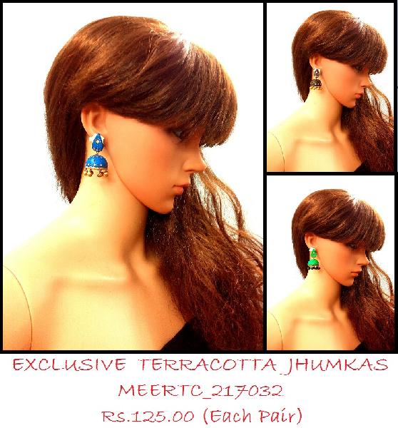 Terracotta Jhumkas earrings