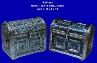 White Metal Meena Box