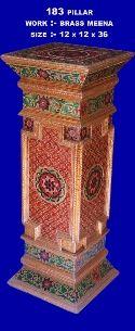 Brass Meena Pillar